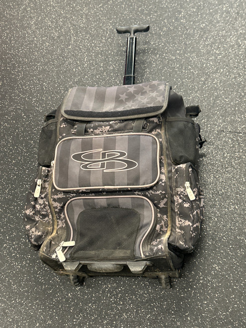 Vist Large View of Product Image Which is Used BoomBah SUPERPACK ROLLING BAT BAG BB/SB Player Wheeled Bag Black