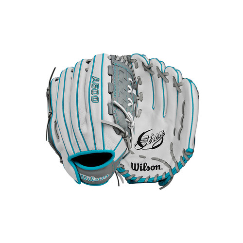 Vist Large View of Product Image Which is New Wilson A500 SIREN RH Throw Fastpitch Gloves None 12 1/2"