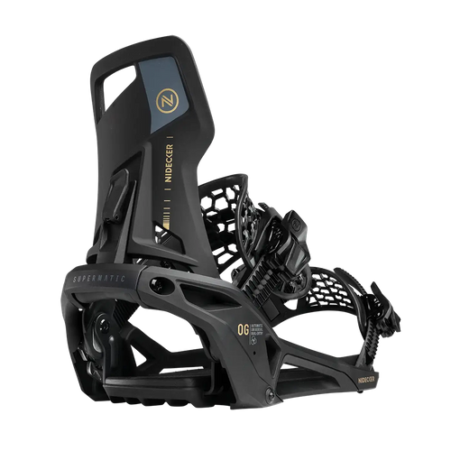 Vist Large View of Product Image Which is New Nidecker OG Supermatic 2026 Snowboard Bindings- Black XL
