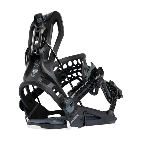 Vist Large View of Product Image Which is New Nidecker Flow Fenix 2026 Snowboard Bindings- Black MD