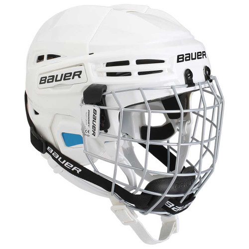 Vist Large View of Product Image Which is Bauer Prodigy Youth Helmet Combo White #1045723