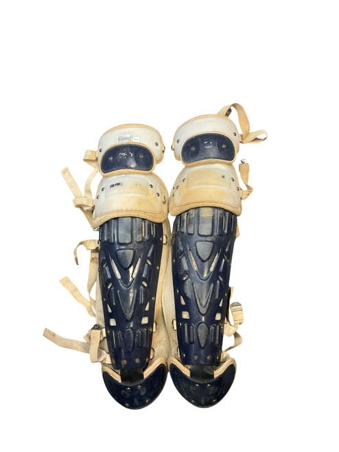 Vist Large View of Product Image Which is Used Rawlings RAWLINGS LEG GUARDS Catchers Leg Guards Navy Blue Adult