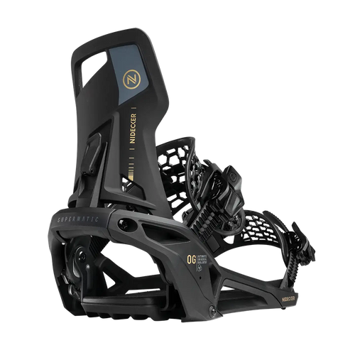 Vist Large View of Product Image Which is New Nidecker OG Supermatic 2026 Snowboard Bindings- Black LG