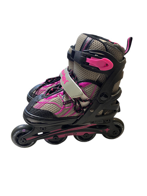 Vist Large View of Product Image Which is Used Schwinn ABEC 5 SZ 1-4 Junior Roller Quad Skates Pink Junior 01