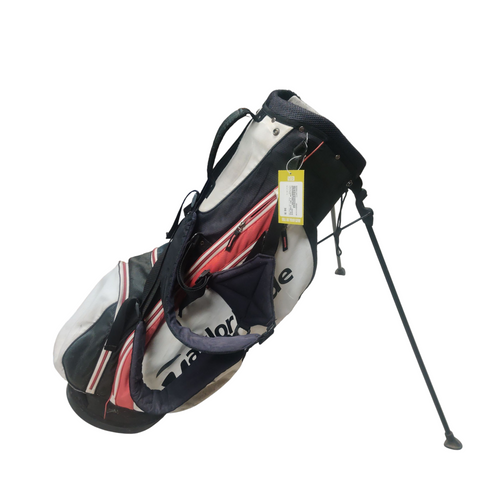 Vist Large View of Product Image Which is Used Taylormade 4 WAY Mens Golf Stand Bag White