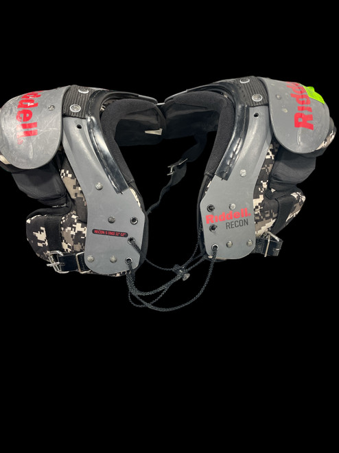 Vist Large View of Product Image Which is Used Riddell RECON FB Shoulder Pads Titanium SM
