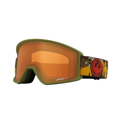 Vist Large View of Product Image Which is New Dragon DXT OTG 2026 Snow Goggles- Leafy Camo/Lumalens Amber Lens