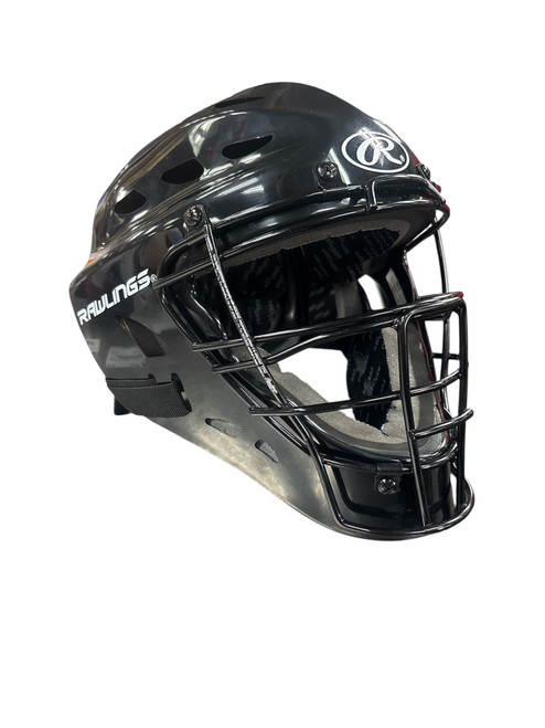 Vist Large View of Product Image Which is Used Rawlings CATCHERS MASK YOUTH Catchers Helmet w/Mask Black One Size