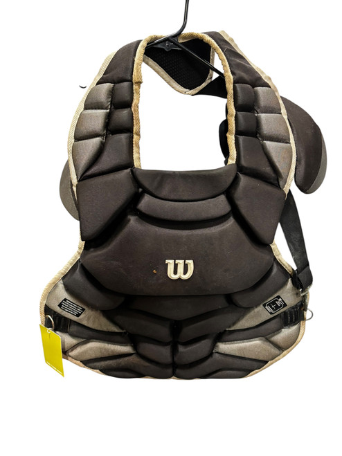 Vist Large View of Product Image Which is Used Wilson Catchers Chest Protector Black Intermed