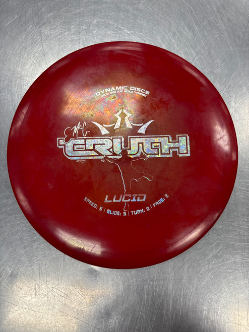 Vist Large View of Product Image Which is Used Dynamic Discs LUCID TRUTH EMAC Disc Golf Mid Range Red