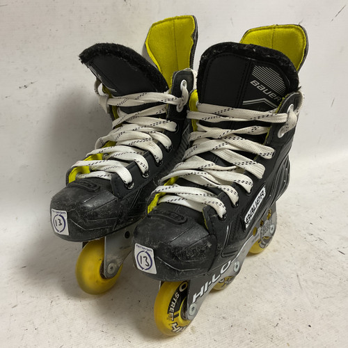 Vist Large View of Product Image Which is Used Bauer RS Roller Hockey Skates Black Youth 13.0