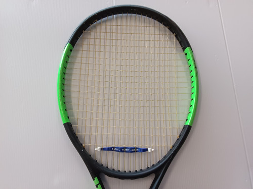 Vist Large View of Product Image Which is Used Wilson Blade 104 Adult Tennis Racquet Black 4 1/4"