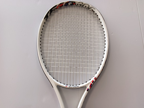 Vist Large View of Product Image Which is Used Tecnifibre RSSharp Sel Adult Tennis Racquet Black 4 1/4"