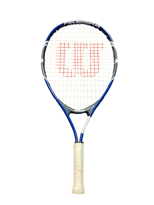 Vist Large View of Product Image Which is Used Wilson FEDERER 23 Junior Tennis Racquet Navy Blue 23"