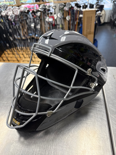 Vist Large View of Product Image Which is Used All-Star MVP2500-1 Catchers Helmet w/Mask Grey One Size