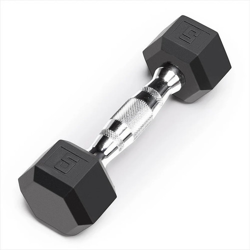 Vist Large View of Product Image Which is New Marcy 5 LB. Rubber Hex Dumbbell