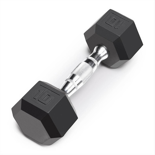 Vist Large View of Product Image Which is New Marcy 10 LB. Rubber Hex Dumbbell