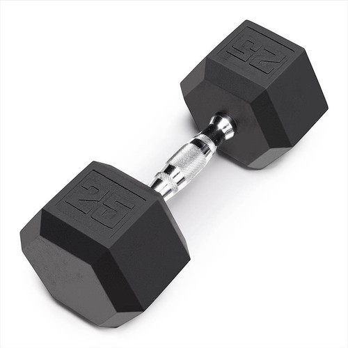 Vist Large View of Product Image Which is New Marcy 25. LB Rubber Hex Dumbbell
