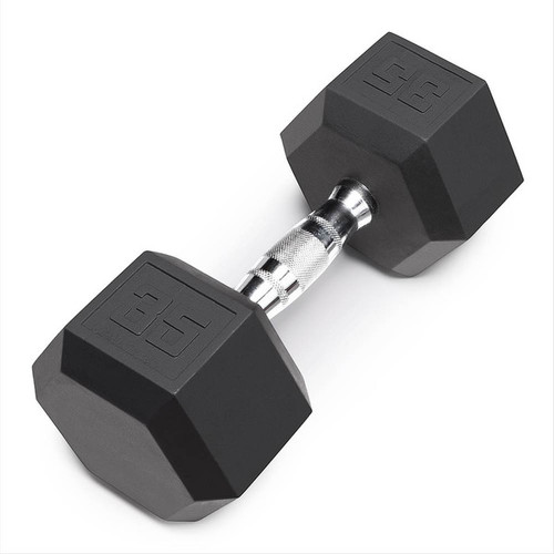 Vist Large View of Product Image Which is New Marcy 35 LB. Rubber Hex Dumbbell