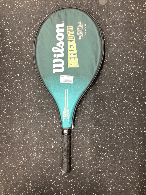 Vist Large View of Product Image Which is Used Wilson REFLEX DTB Adult Tennis Racquet Green 4 1/4"