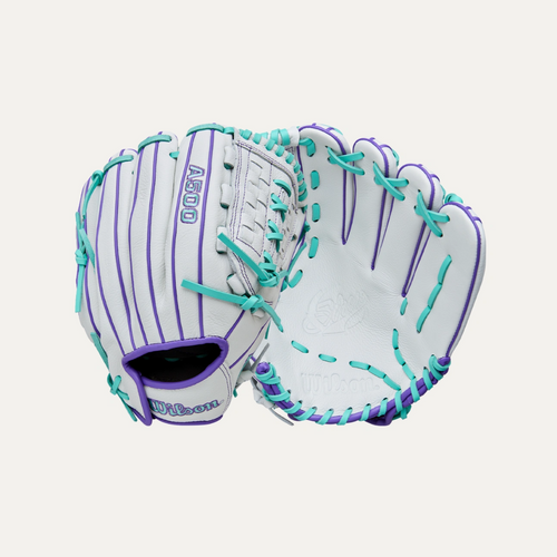 Vist Large View of Product Image Which is New A500 Siren Wht/Pur 11.75" RHT Fastpitch Glove