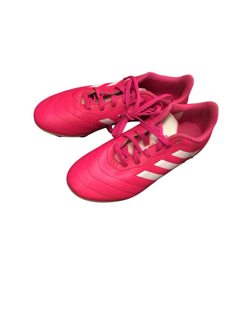 Vist Large View of Product Image Which is Used Adidas Soccer Cleats Pink Junior 03.5