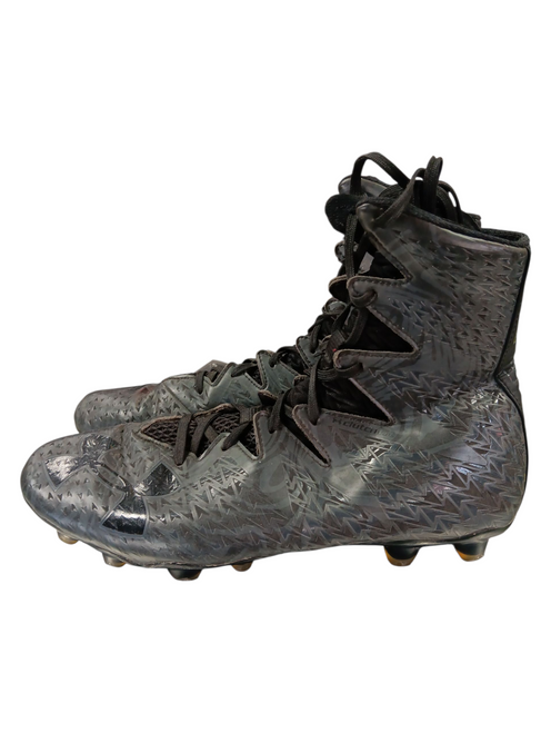 Vist Large View of Product Image Which is Used Under Armour Adult FB Cleats Black Senior 11.5