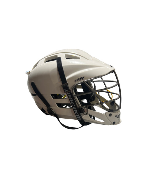 Vist Large View of Product Image Which is Used Cascade CS-R Lacrosse Helmet White One Size