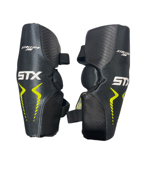 Vist Large View of Product Image Which is Used STX STALLION 200 Lacrosse Arm Pads/Guards Black SM