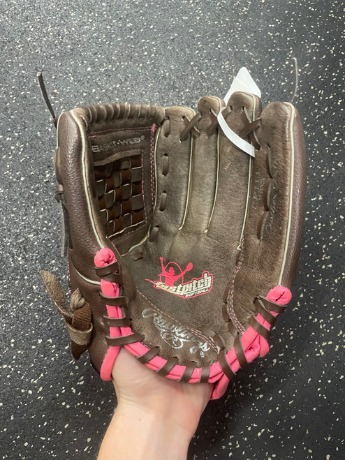 Vist Large View of Product Image Which is Used Rawlings FP11T BB/SB Glove RH Throw Brown 11"