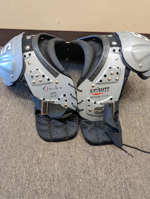 Vist Large View of Product Image Which is Used Schutt YFLEX FB SHOULDER FB Shoulder Pads Grey MD