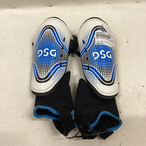 Vist Large View of Product Image Which is Used Soccer Shin Guards Youth Clear And Royal Blue LG