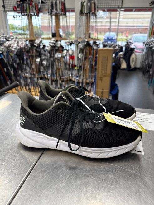 Vist Large View of Product Image Which is Used Foot Joy Mens Golf Shoes Black Senior 10