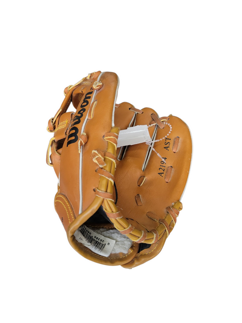 Vist Large View of Product Image Which is Used Wilson A2194 BB/SB Glove RH Throw Tan 8"