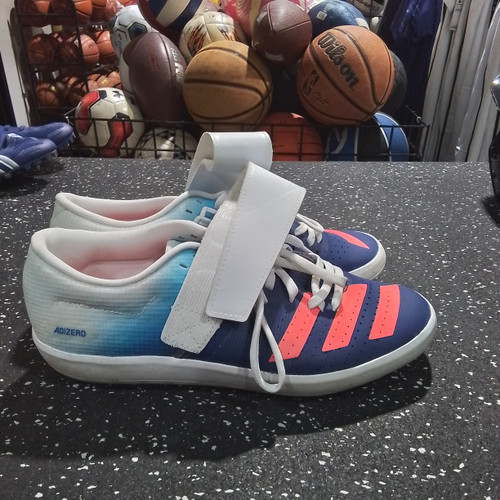 Vist Large View of Product Image Which is Used Adidas Track & Field Cleats Adult White Senior 6.5