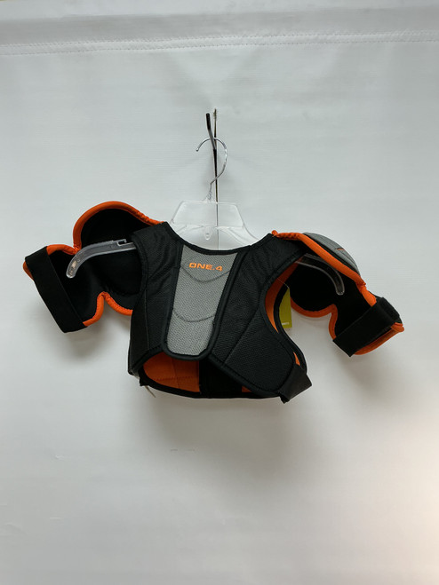 Vist Large View of Product Image Which is Used Bauer ONE.4 Youth Shoulder Pads SM