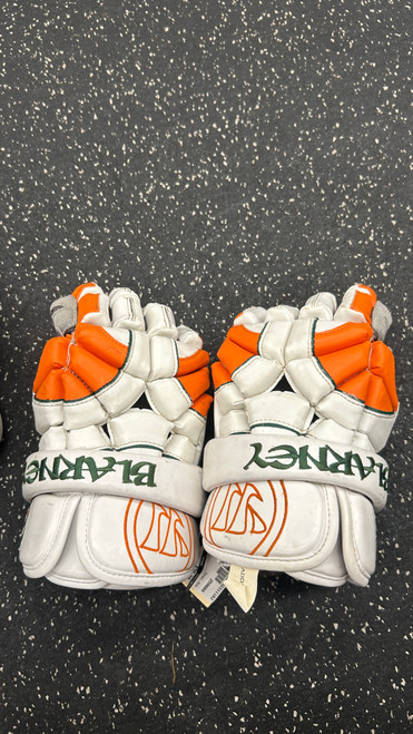 Vist Large View of Product Image Which is Used Warrior MD4 Lacrosse Gloves Mens White 13"