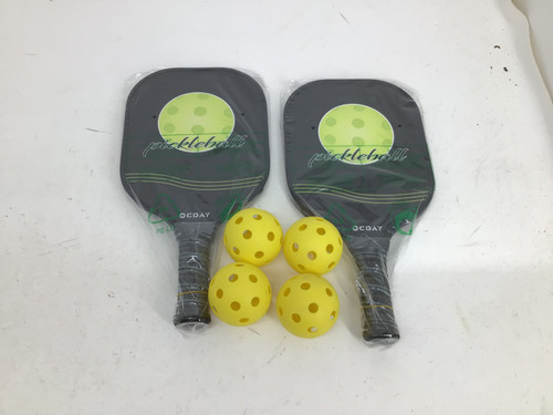 Vist Large View of Product Image Which is Used OCDAY PICKLEBALL PADDLE SET W BALLS Pickleball Racquet Grey