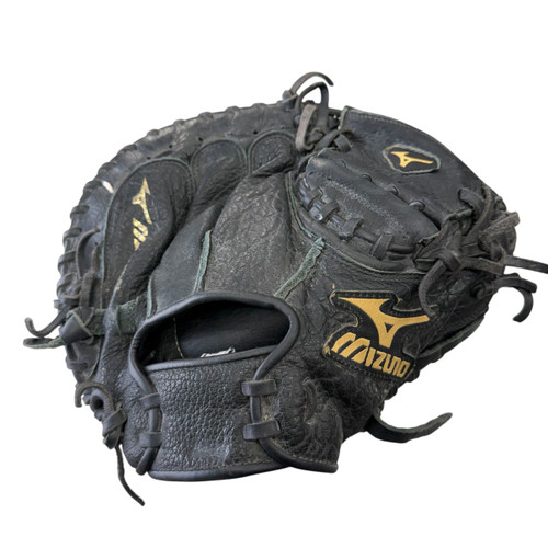 Vist Large View of Product Image Which is Used Mizuno BB CATCHERS MITT BB/SB Catchers RH Throw Black 31"