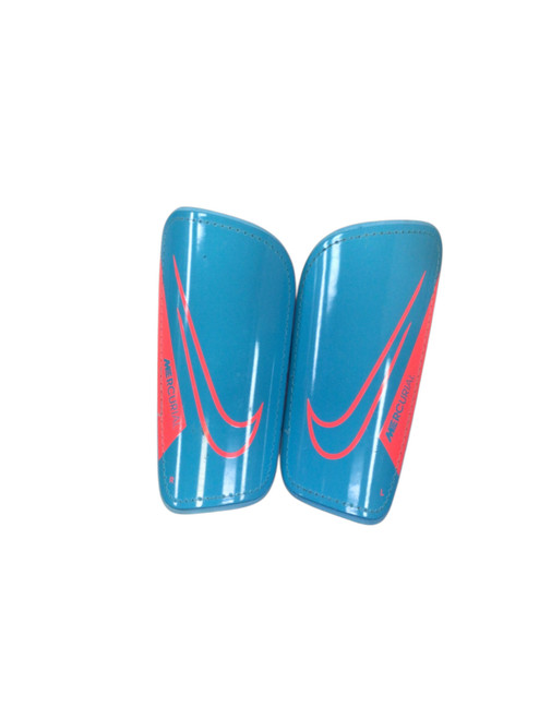Vist Large View of Product Image Which is Used Nike MERCURIAL Soccer Shin Guards Youth Carolina Blue XS