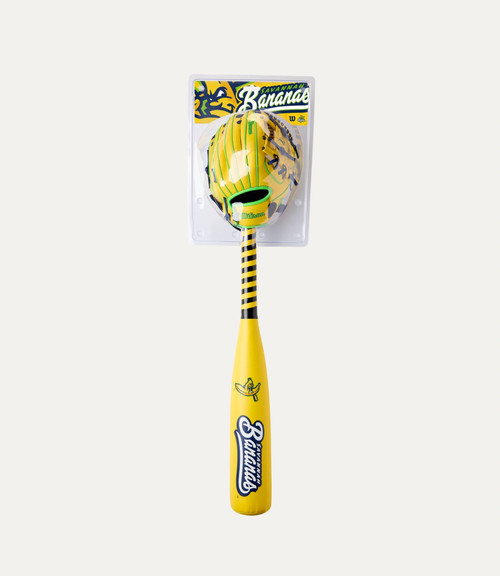 Vist Large View of Product Image Which is New BANANAS GLOVE/BAT COMBO