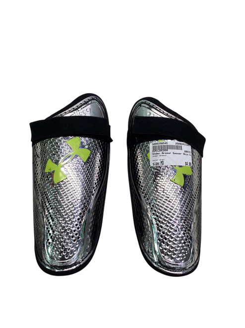 Vist Large View of Product Image Which is Used Under Armour Soccer Shin Guards Junior Grey MD