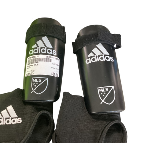 Vist Large View of Product Image Which is Used Adidas MLS Soccer Shin Guards Youth Black XS