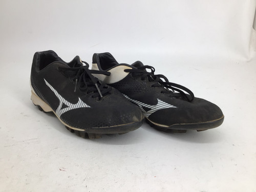 Vist Large View of Product Image Which is Used Mizuno WAVE LIGHTREVO TPU SR 7.5 BB/SB CLEATS BB/SB Cleats Black Senior 7.5