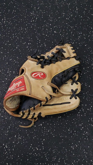 Vist Large View of Product Image Which is Used Rawlings GGE115MTC BB/SB Glove RH Throw Brown 11 1/2"