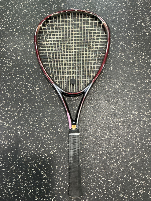 Vist Large View of Product Image Which is Used Wilson SLEDGE HAMMER 3.8 Adult Tennis Racquet Black 4 1/2"