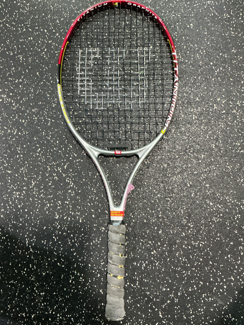 Vist Large View of Product Image Which is Used Wilson TITANIUM 2 Adult Tennis Racquet Grey Unknown