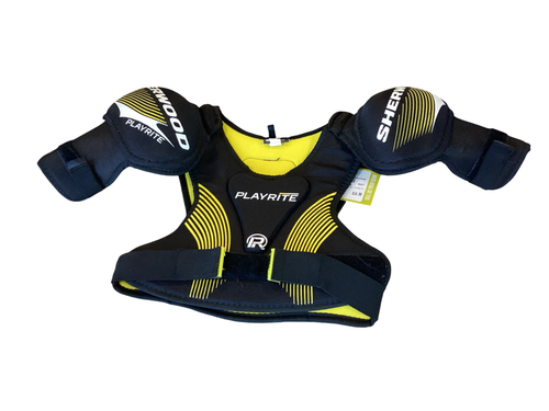 Vist Large View of Product Image Which is Used Sher-wood PLAYRITE Youth Elbow Pads LG