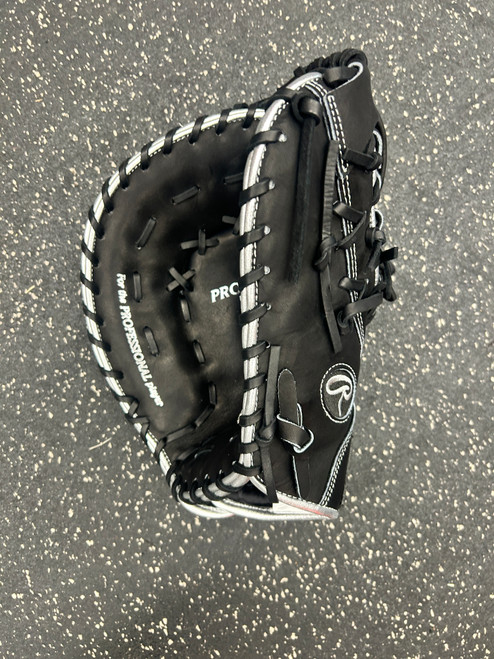Vist Large View of Product Image Which is Used Rawlings PRODCTBP BB/SB First Base LH Throw Black 13"