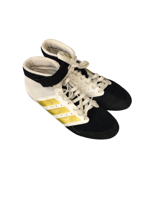 Vist Large View of Product Image Which is Used Adidas Wrestling Shoes White Senior 8